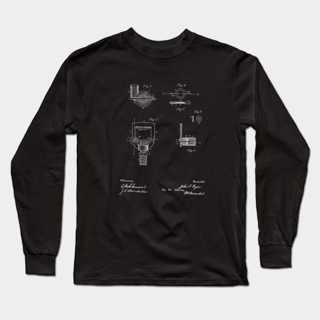 Automatic Fire Sprinkler Vintage Funny Novelty Patent Drawing Long Sleeve T-Shirt by TheYoungDesigns